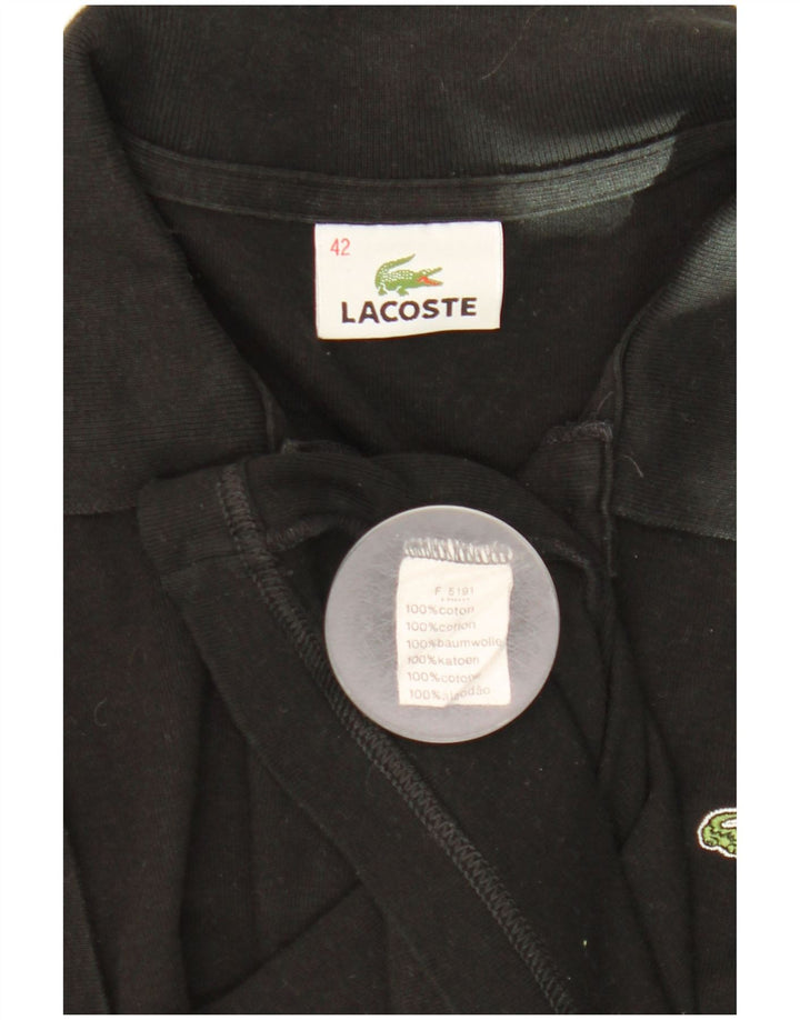 Camisa polo feminina Lacoste tamanho 42 grande algodão preto