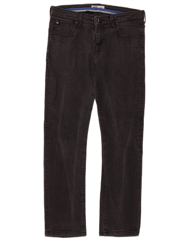 Jeans retos femininos Lee W29 L30 algodão preto