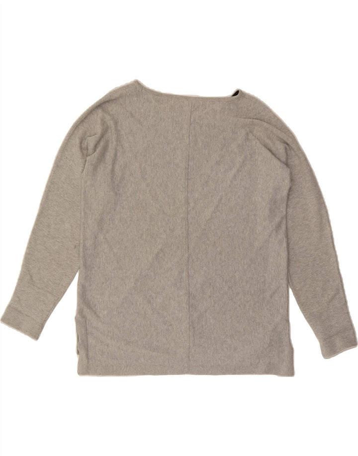 WHITE STUFF Womens Boat Neck Jumper Sweater UK 12 Medium Grey Cotton Vintage White Stuff and Second-Hand White Stuff from Messina Hembry 