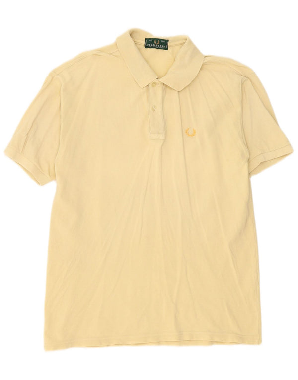 Camisa polo masculina Fred Perry algodão amarelo médio