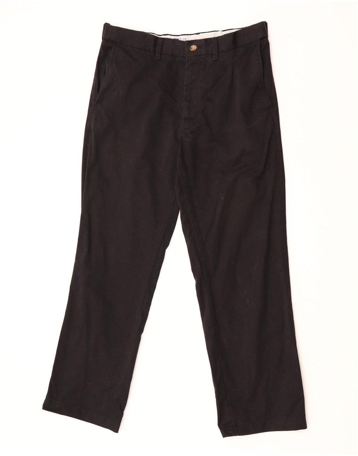 Calça chino reta masculina Marks & Spencer Blue Harbor W32 L29 preta