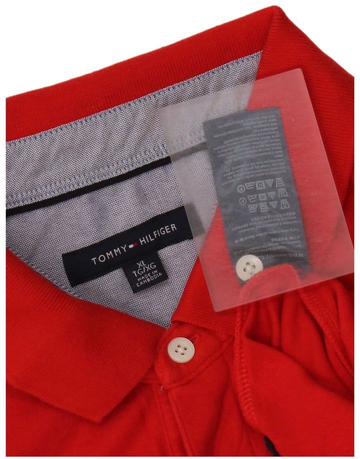Camisa polo masculina Tommy Hilfiger XL algodão vermelho