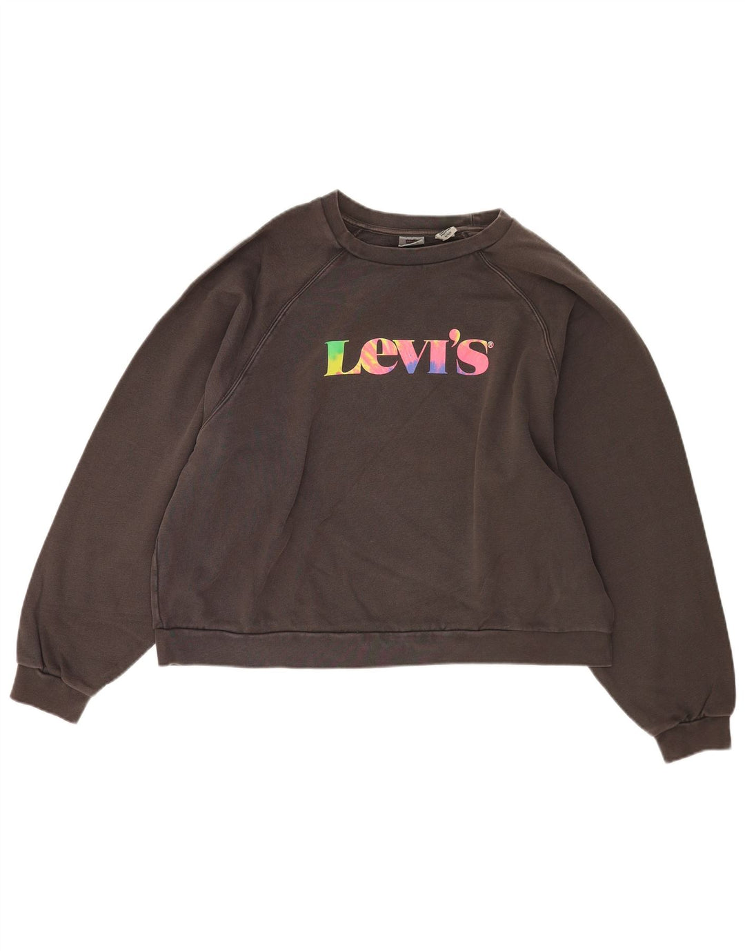 Moletom feminino Levi's com estampa oversized, Reino Unido 18 XL, algodão cinza