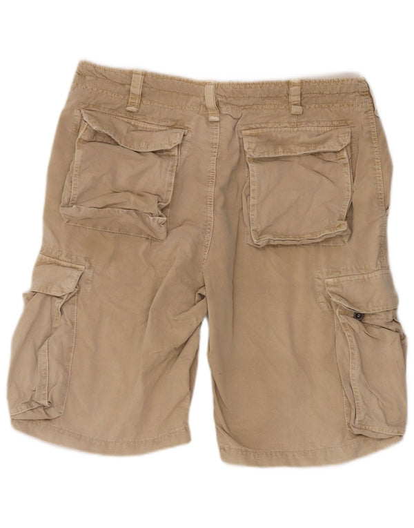 Oviesse Mens Cargo Shorts IT 54 2XL W36 Algodão Bege
