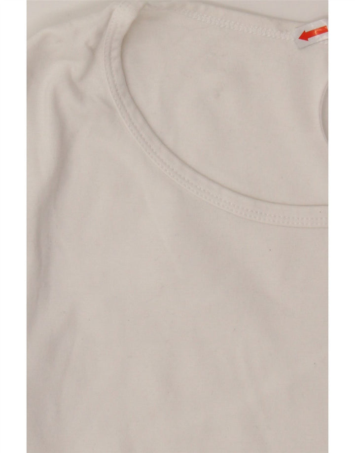 Camiseta feminina LEVI'S UK 12 algodão branco médio