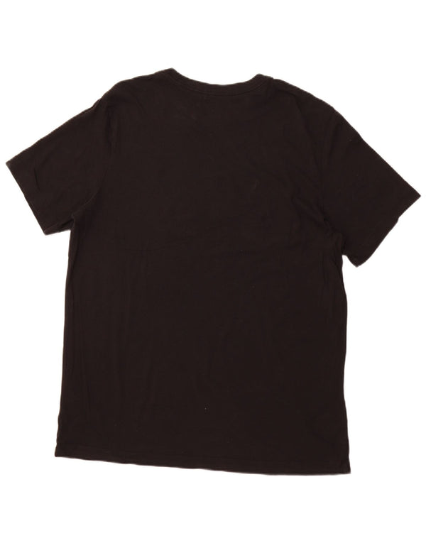 Camiseta masculina NIKE Top grande de algodão preto