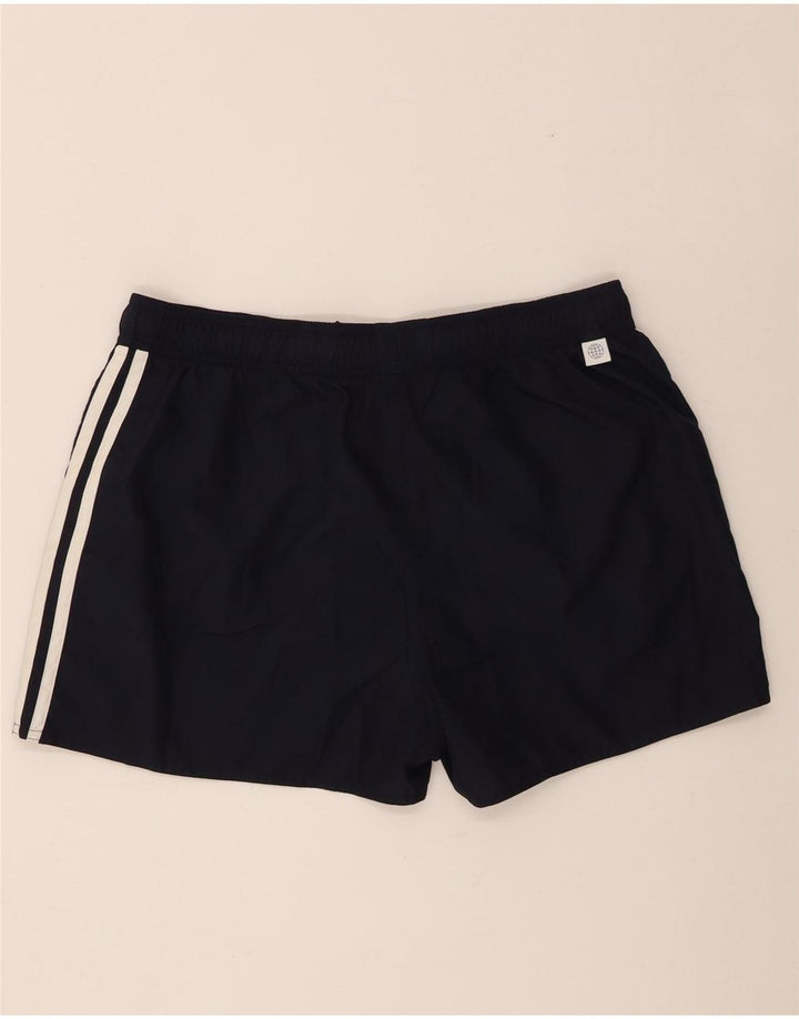 Shorts esportivos masculinos Adidas grandes poliéster azul marinho