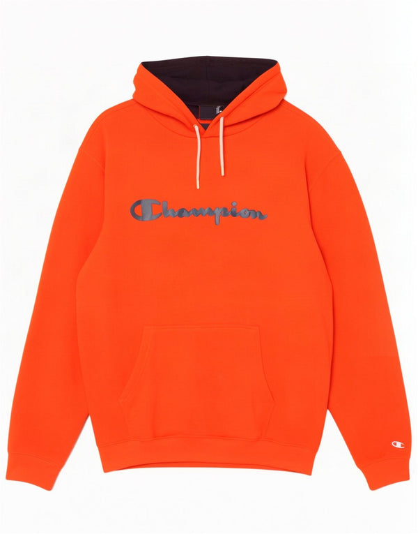 Jumper com capuz gráfico masculino Champion 3XL algodão laranja