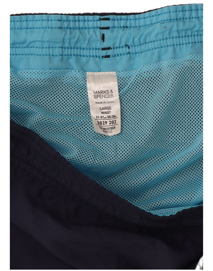 Shorts de natação masculino Marks & Spencer grande policloreto azul marinho