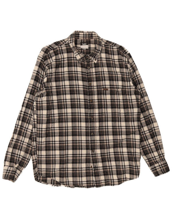 Camisa masculina de flanela Lee, algodão xadrez médio multicolorido