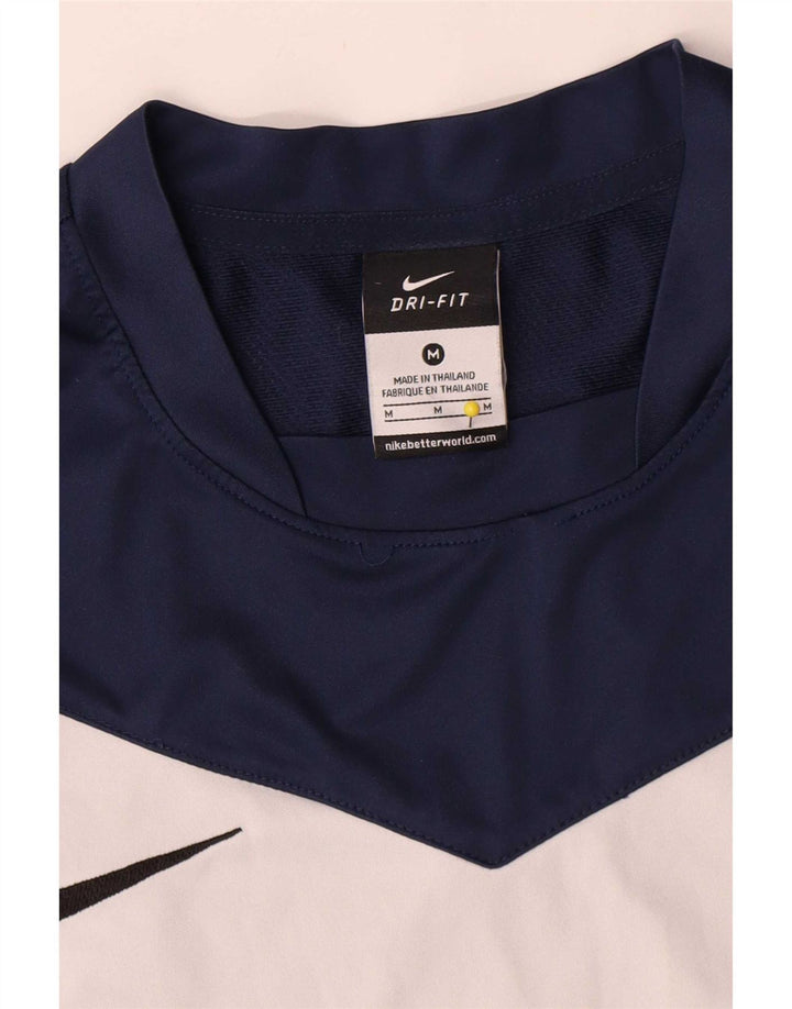 Camiseta Nike Masculina Dri Fit Top Médio Azul Marinho Colourblock Poliéster
