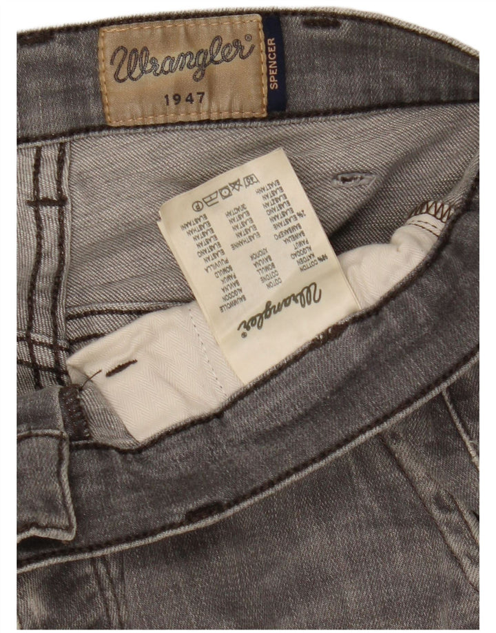 Wrangler Masculino Spencer Slim Jeans W30 L34 Cinza Algodão