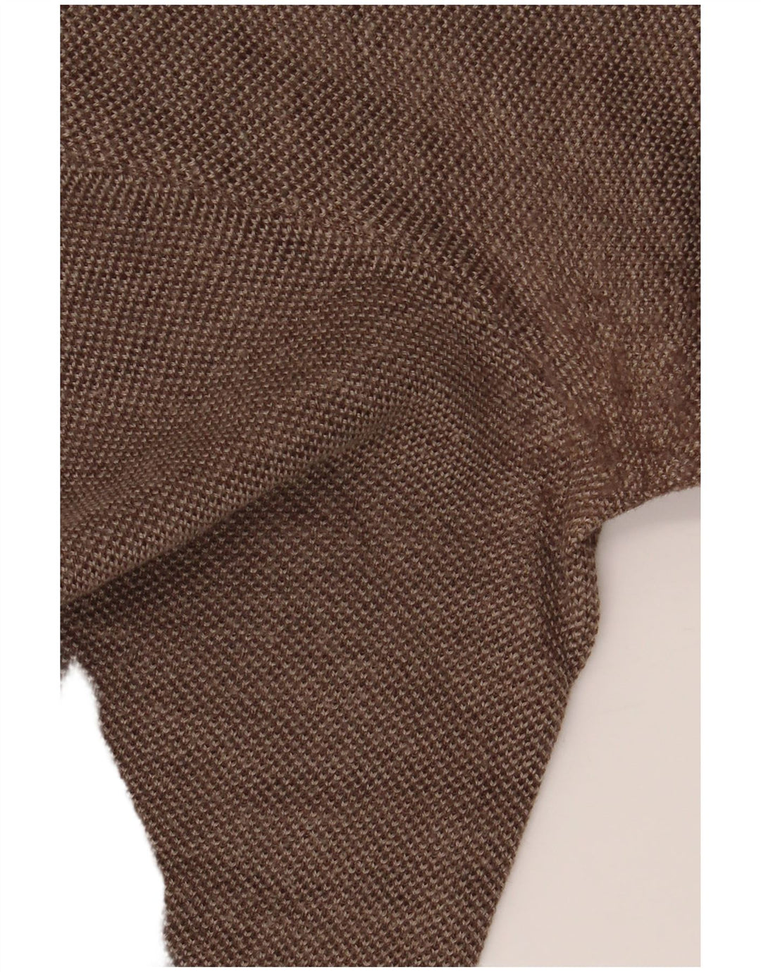 Suéter feminino NAVIGARE com decote em V Reino Unido 16 grande lã marrom