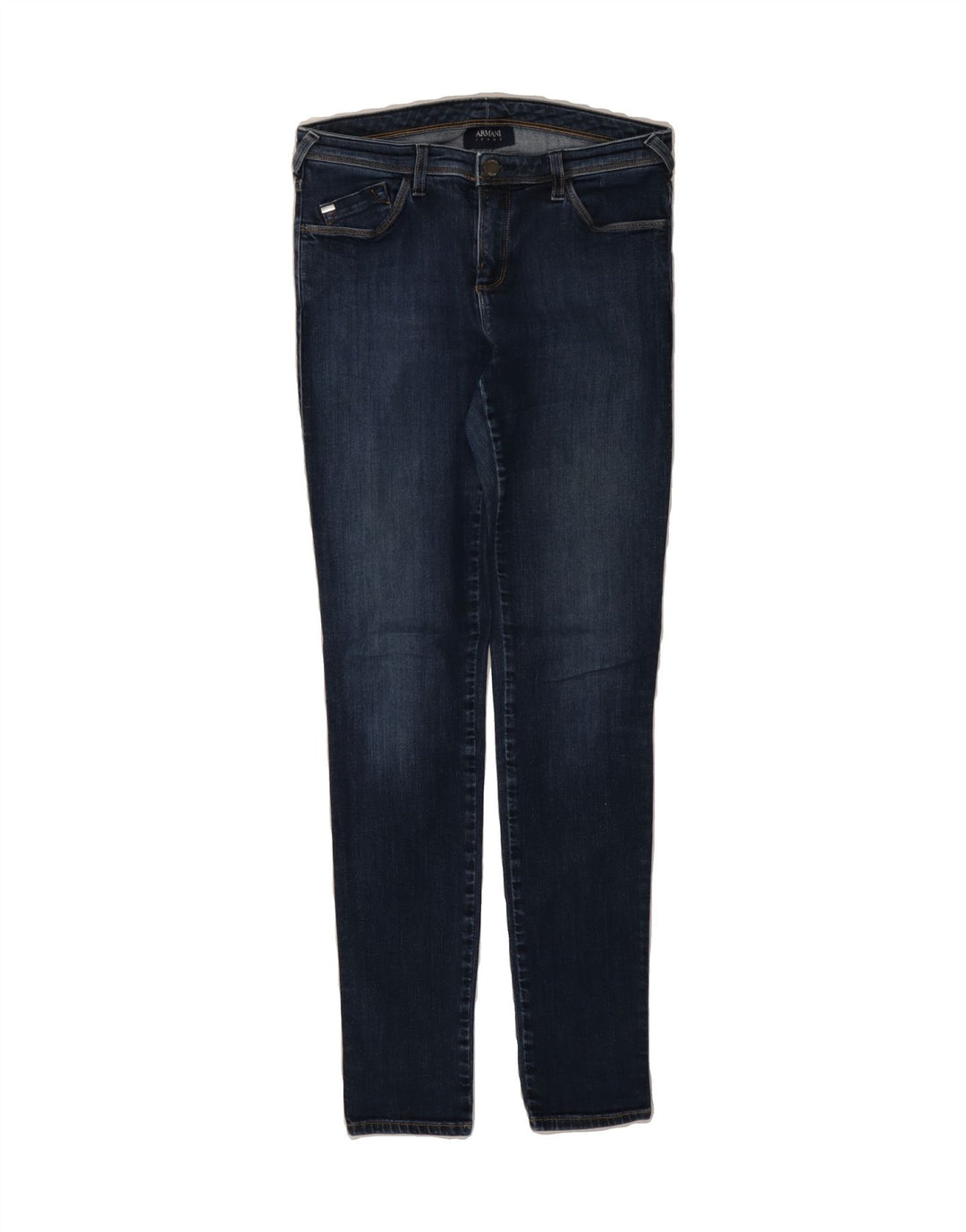 ARMANI Womens Skinny Jeans W27 L30 Blue Cotton Vintage Armani and Second-Hand Armani from Messina Hembry 