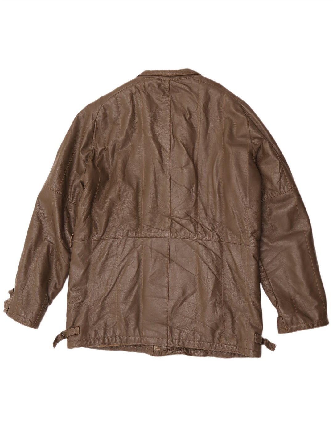 Jaqueta de couro masculina vintage IT 54 2XL marrom