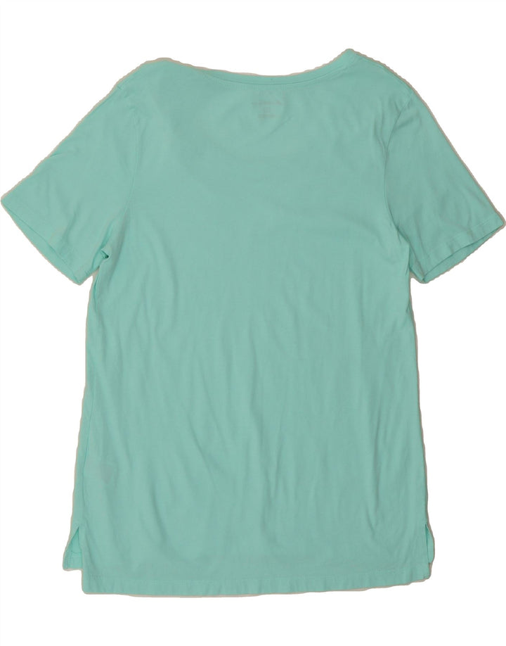 EDDIE BAUER Womens T-Shirt Top UK 16 Large Turquoise Cotton Vintage Eddie Bauer and Second-Hand Eddie Bauer from Messina Hembry 