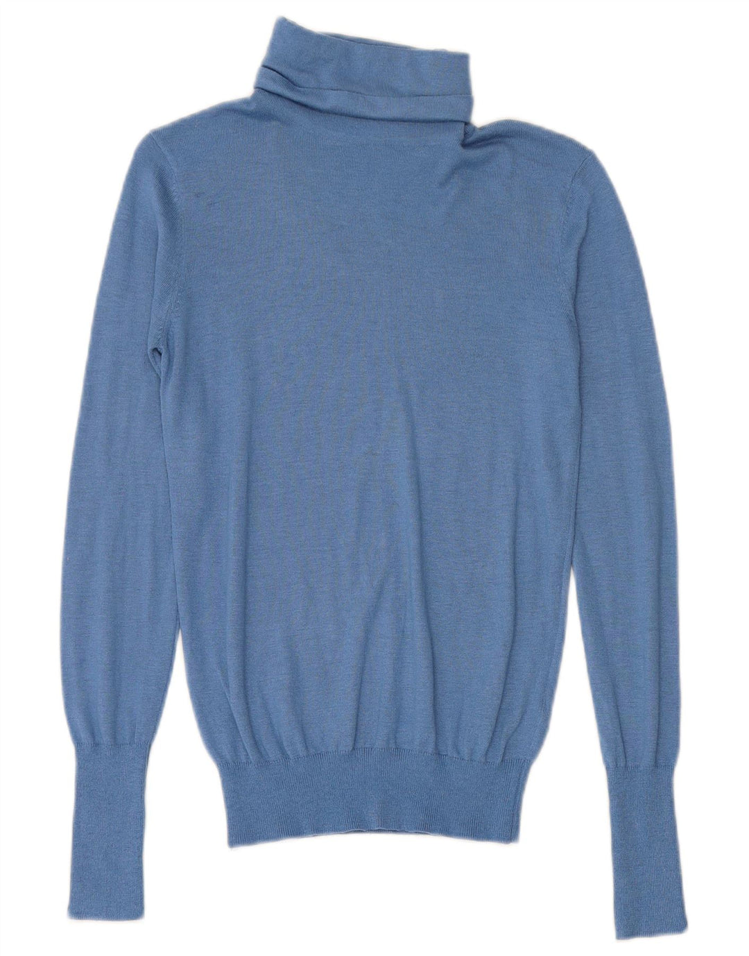 Suéter feminino Zara com gola redonda Reino Unido 10 pequeno modal azul