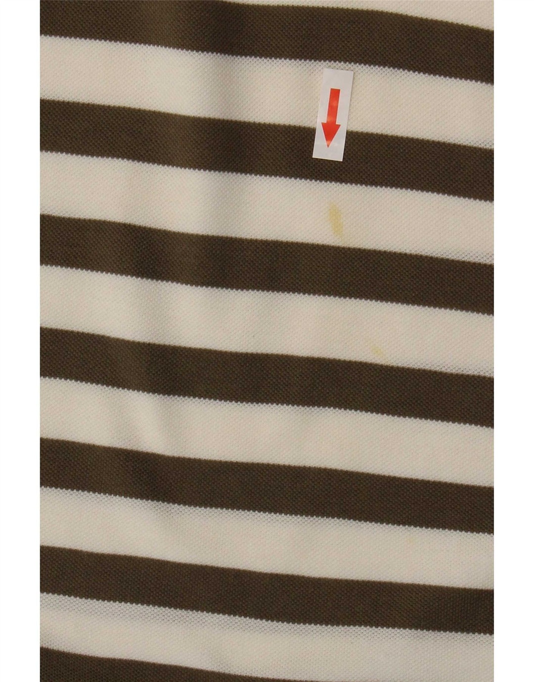 Camisa polo masculina Massimo Dutti grande algodão listrado marrom