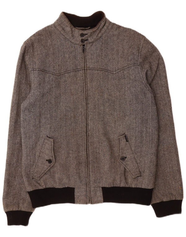 Jaqueta bomber masculina Carhartt UK 38 poliéster espinha de peixe cinza médio