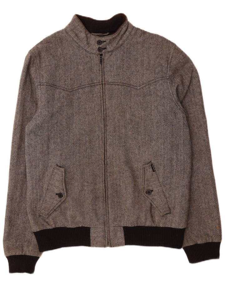 Jaqueta bomber masculina Carhartt UK 38 poliéster espinha de peixe cinza médio