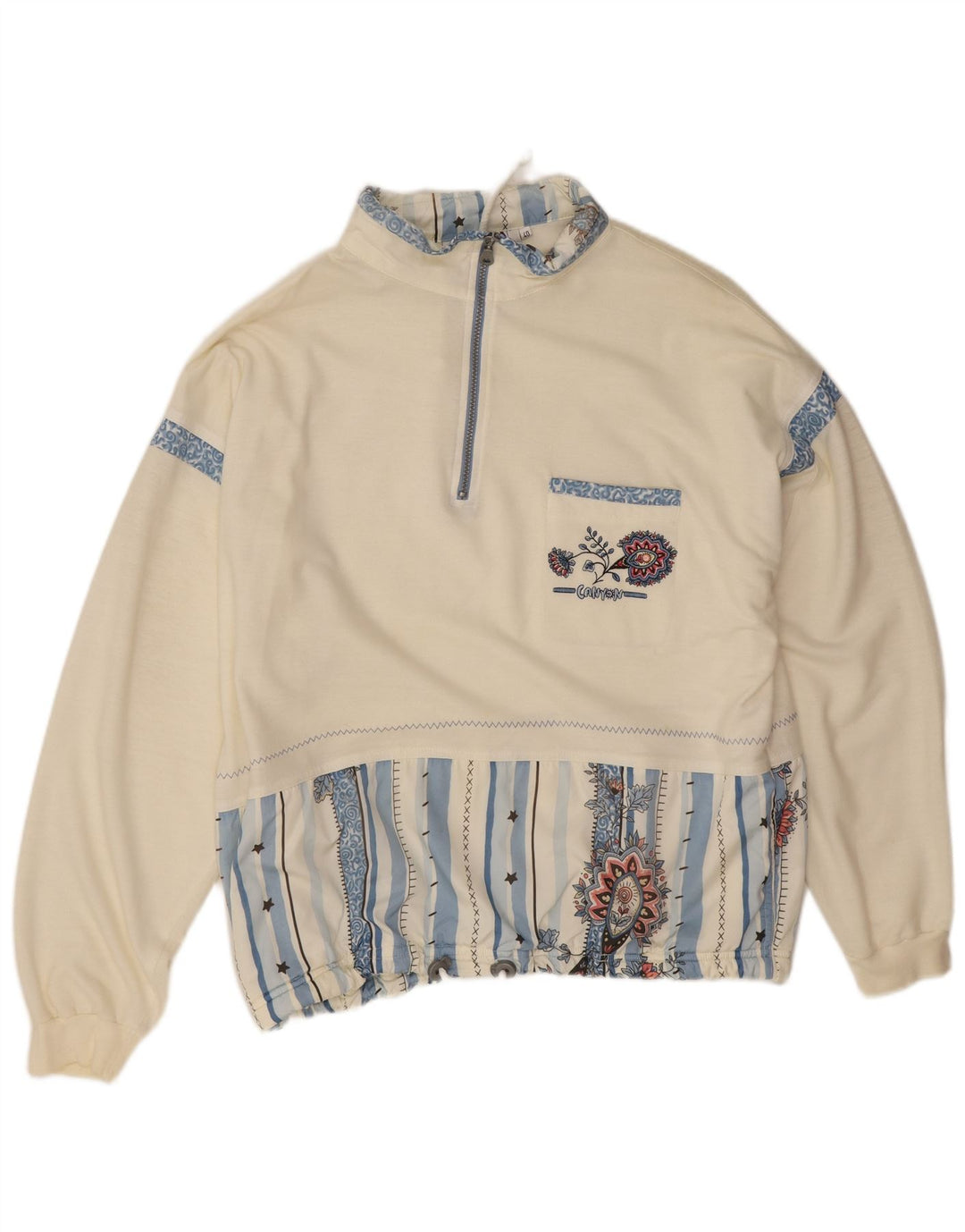 Canyon moletom feminino oversized jumper EU 40 médio off white floral