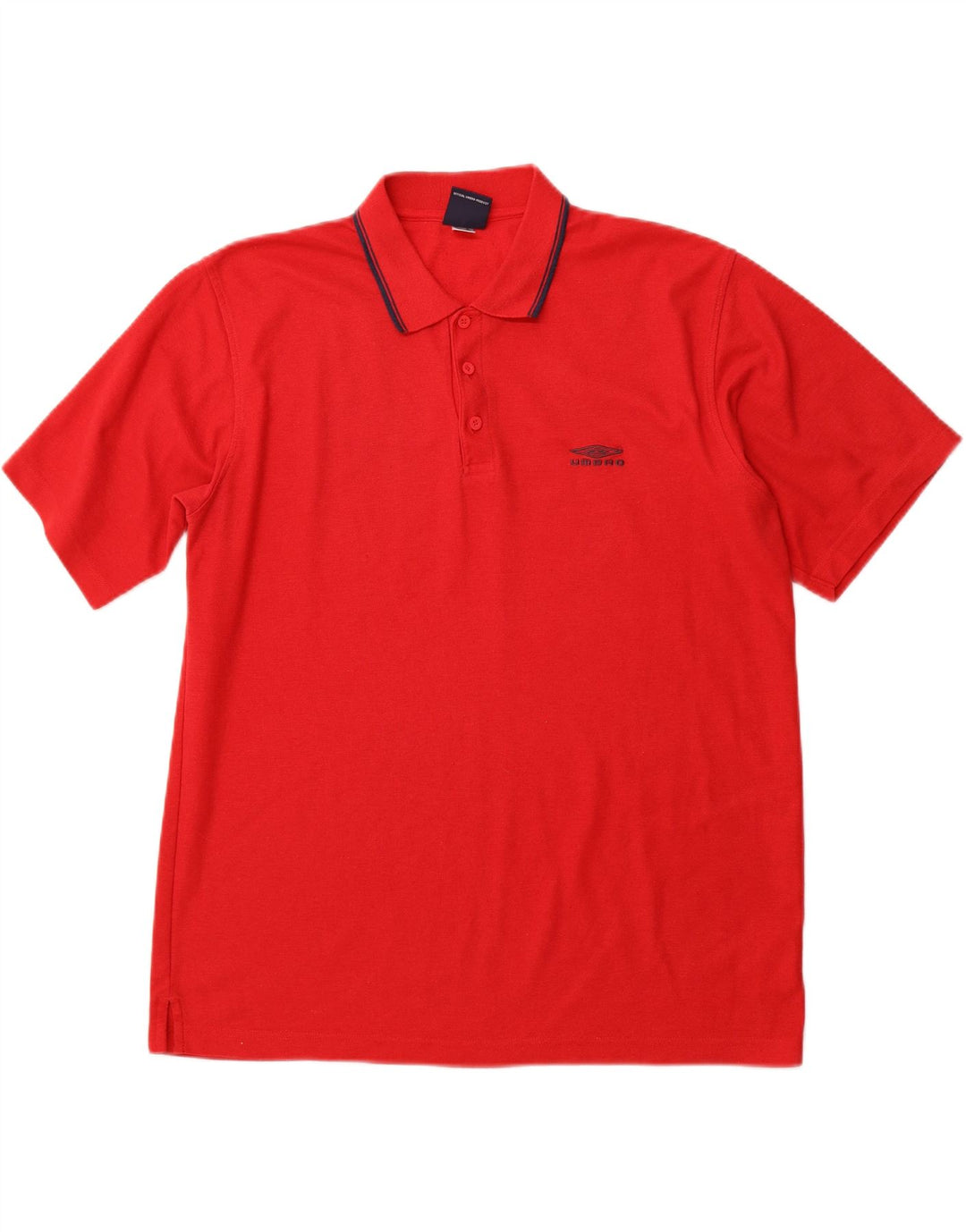 UMBRO Mens Polo Shirt Large Red Polyester