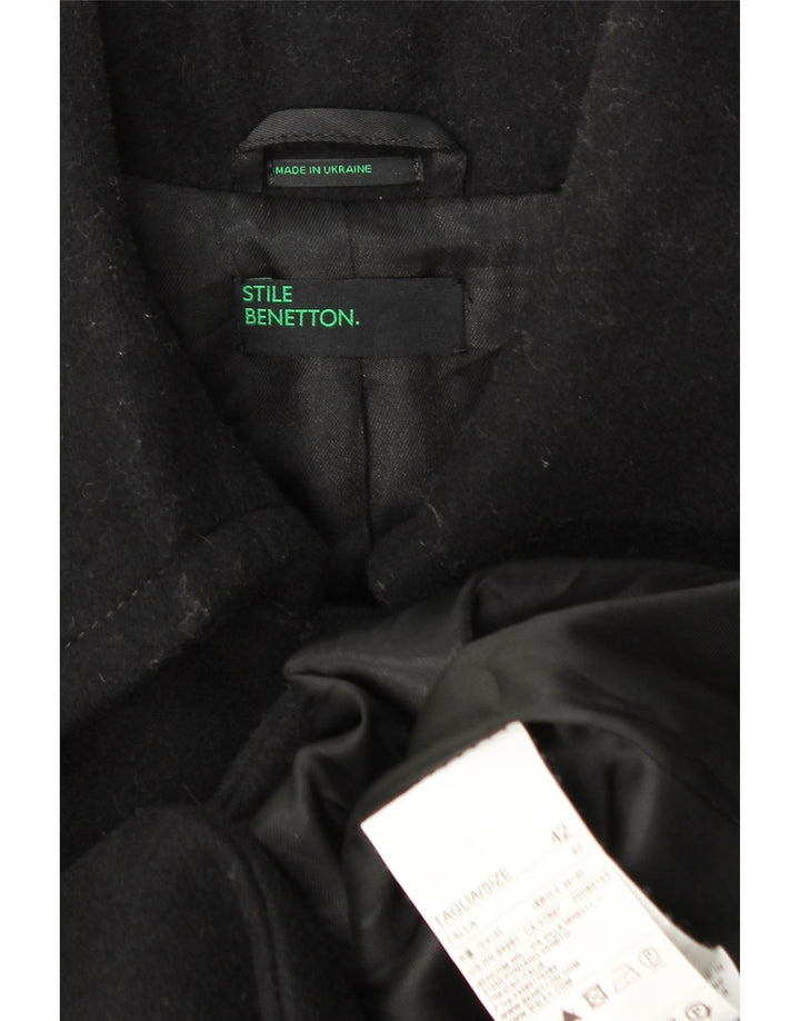Sobretudo feminino Benetton IT 42 lã preta média