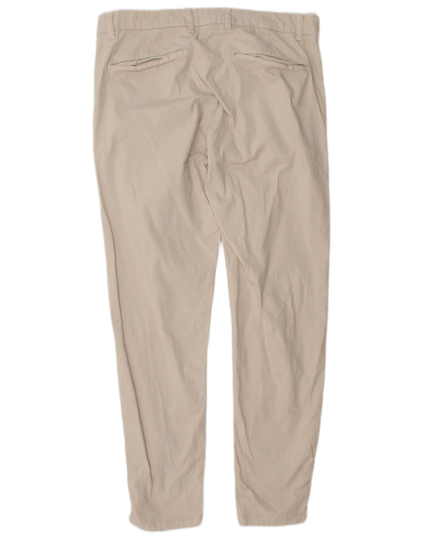 Zara Mens Slim Chino Calças EU 42 Grande W32 L30 Branco