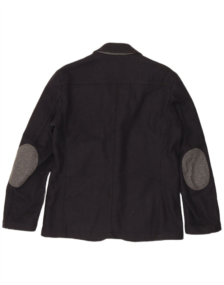 Jaqueta blazer masculina Lardini com 3 botões IT 52 XL lã azul marinho