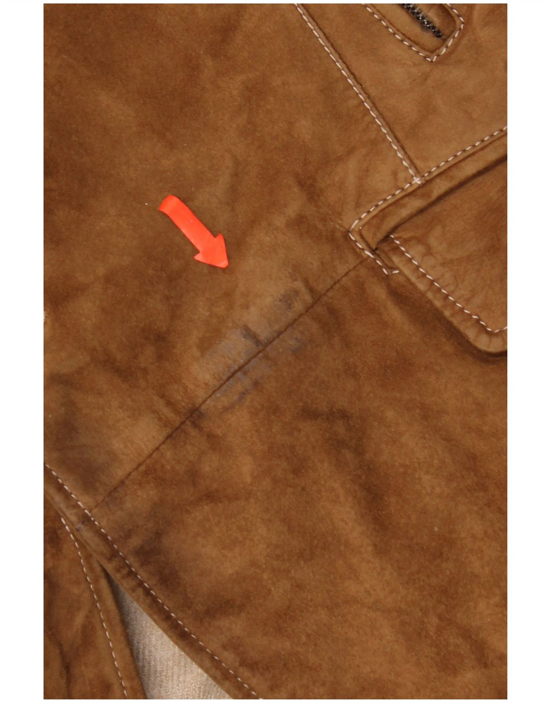 Jaqueta de camurça masculina vintage tamanho 60 3XL couro marrom