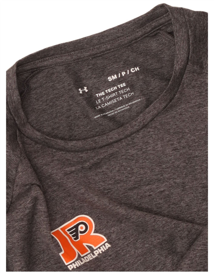 Camiseta masculina UNDER ARMOUR Philadelphia pequena cinza manchada