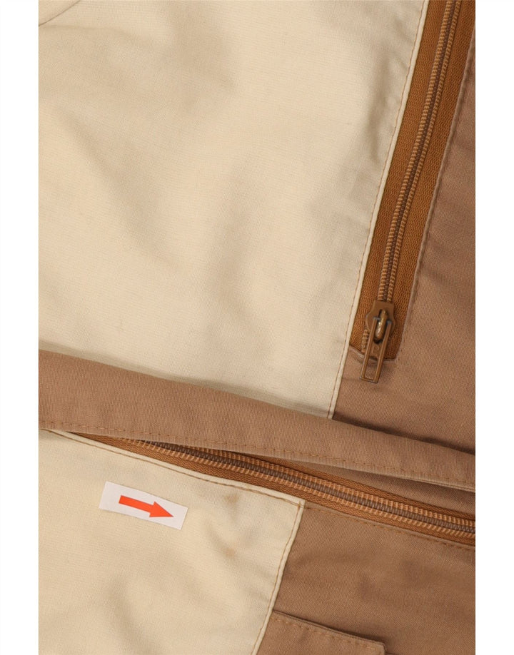 Jaqueta corta-vento masculina vintage com capuz IT 46 Small Beige Colourblock