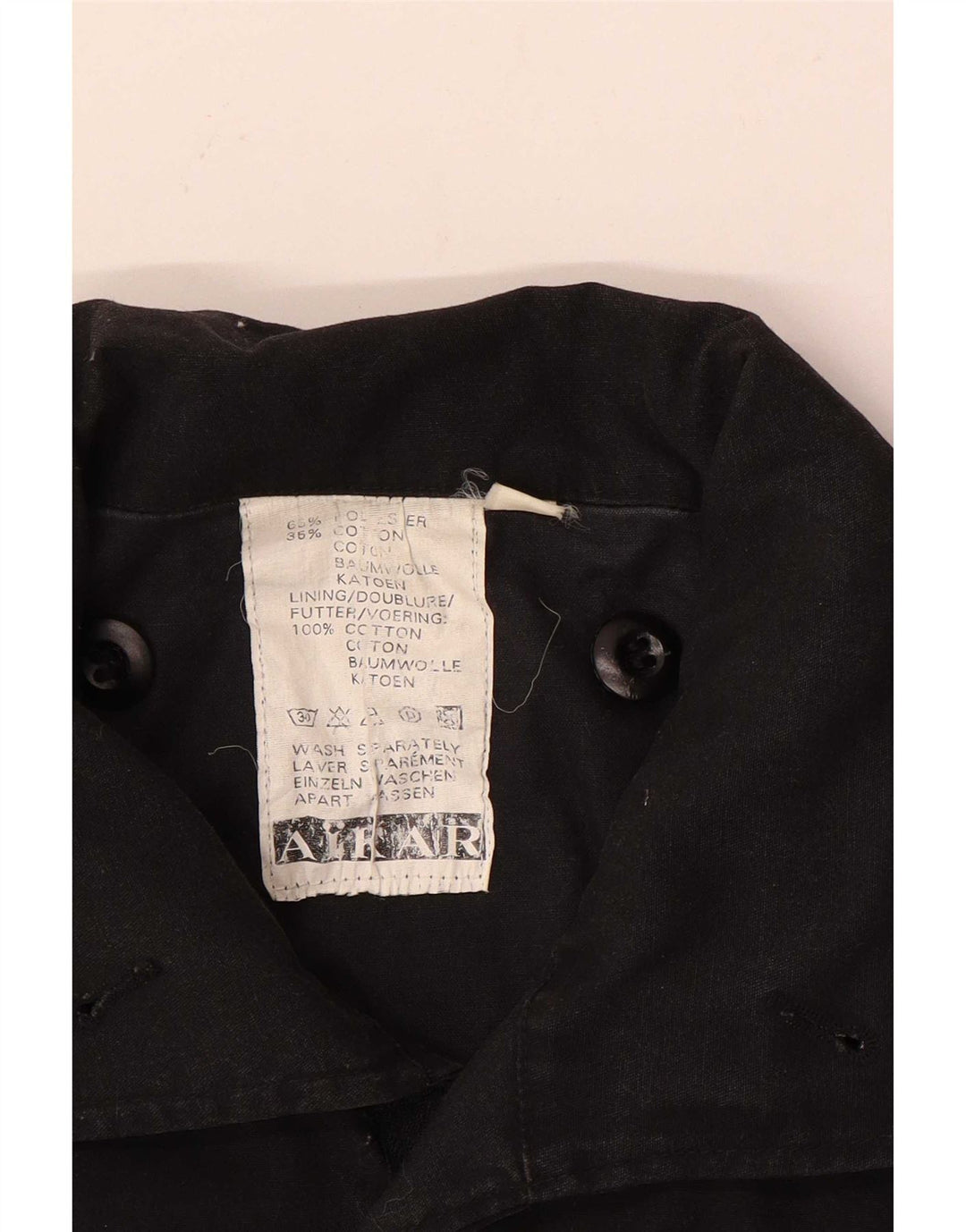 Jaqueta militar masculina vintage UK 40 grande algodão preto