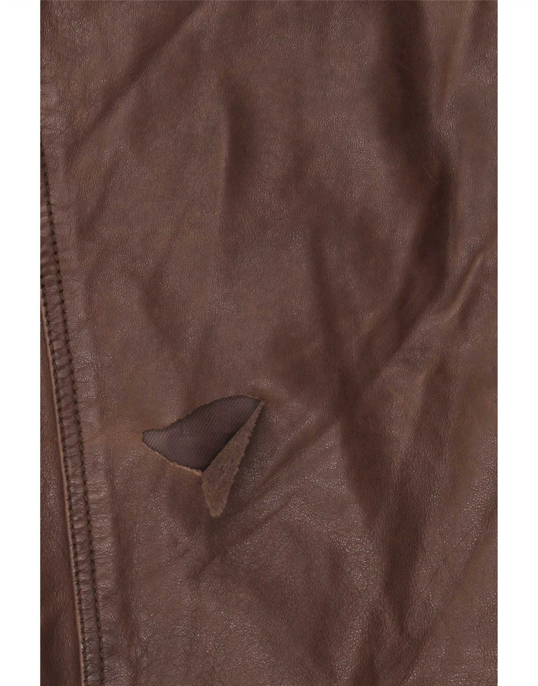 Jaqueta de couro masculina vintage UK 40 grande marrom