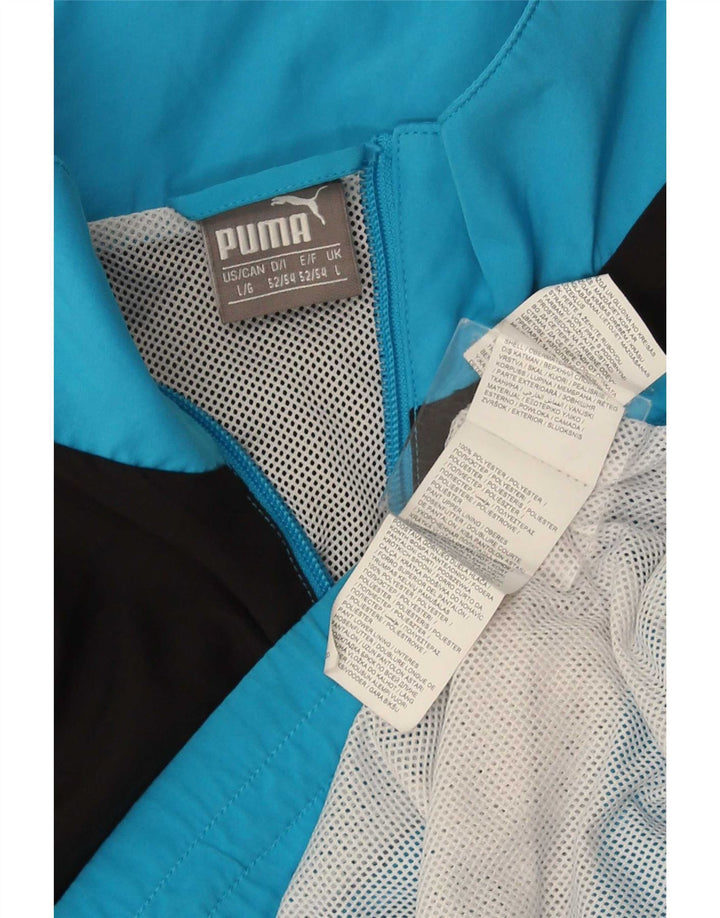 Puma Mens Tracksuit Top Jacket Grande Azul Colorblock Poliéster
