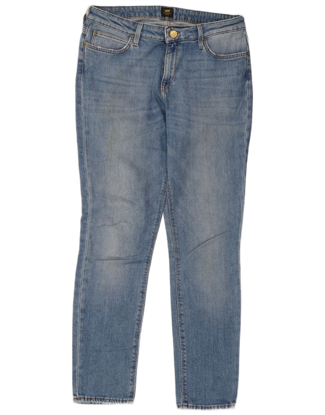 Lee Womens Elly Slim Straight Jeans W31 L29 Azul Algodão