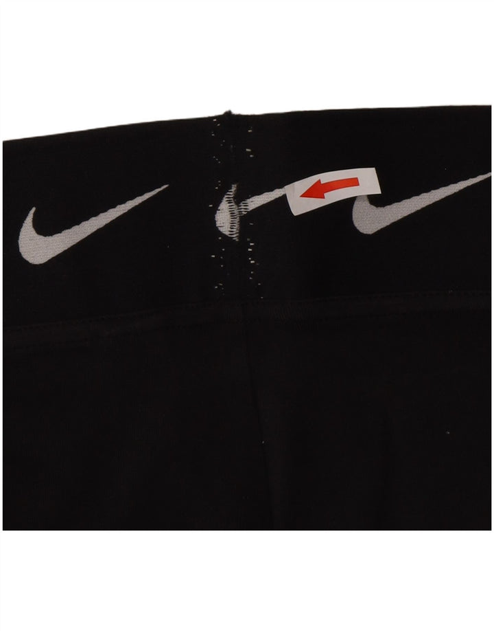 Leggings Nike Femininas Gráficas UK 10 Pequenas Algodão Preto