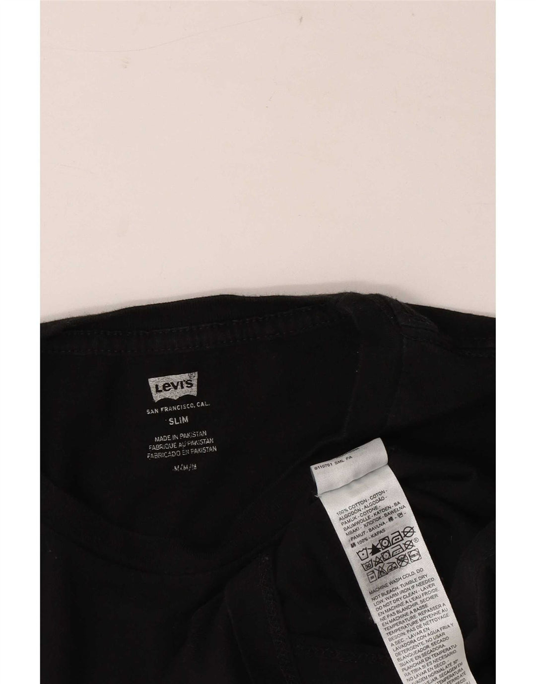 Camiseta Levi's Masculina Slim Top Médio Algodão Preto