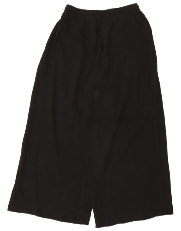 Zara Calça feminina casual cintura alta perna larga pequena W26 L28 preta