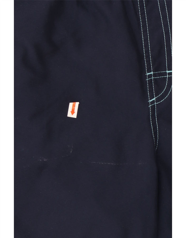 Shorts de natação masculinos Adidas Graphic médio azul marinho colorblock poliéster