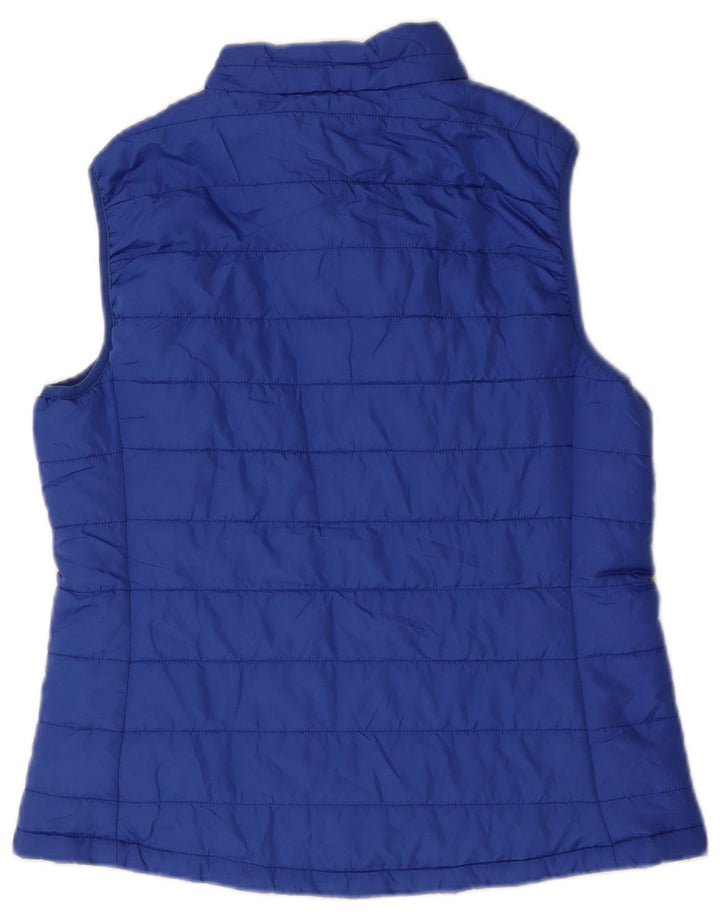 Colete acolchoado feminino Marks & Spencer UK 12 poliéster azul médio
