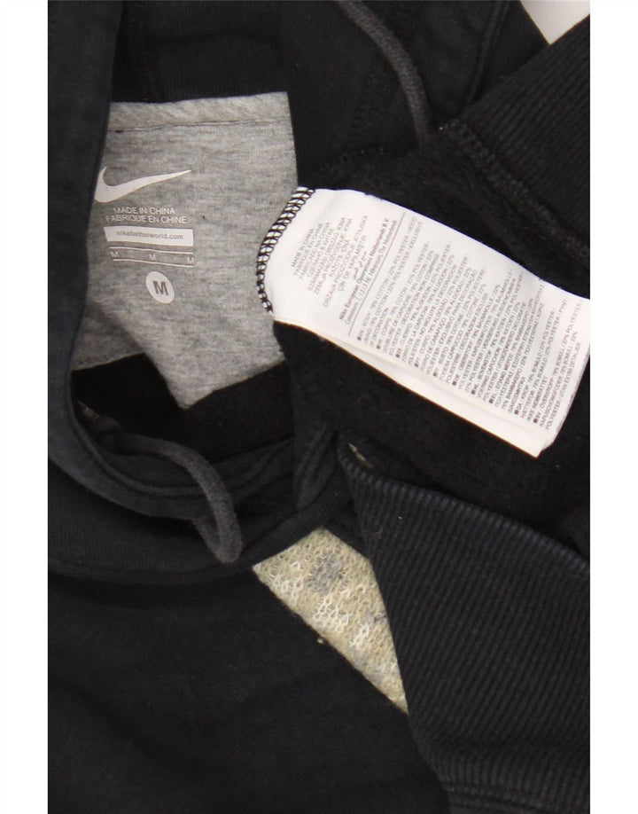 Moletom com capuz masculino Nike médio preto colorblock algodão