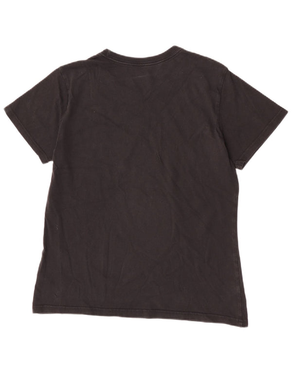 Camiseta feminina gráfica Adidas UK 16/18 grande algodão preto