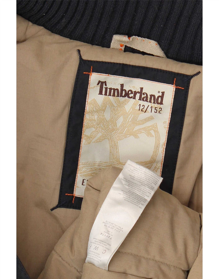 Jaqueta bomber militar Timberland Boys 11-12 anos azul marinho poliamida