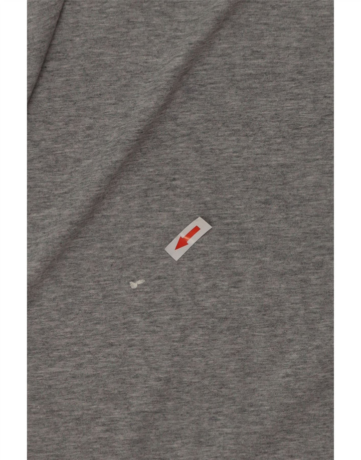 Camiseta masculina Nike Dri Fit Top grande de algodão manchado cinza