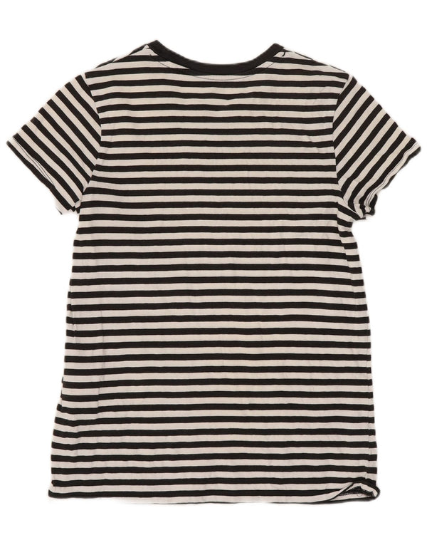 Camiseta feminina Levi's UK 4 XS algodão listrado preto