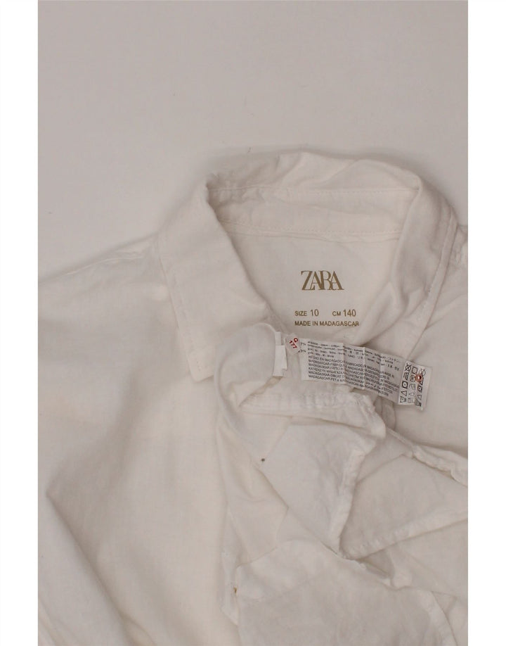 Camisa masculina ZARA 9-10 anos algodão branco