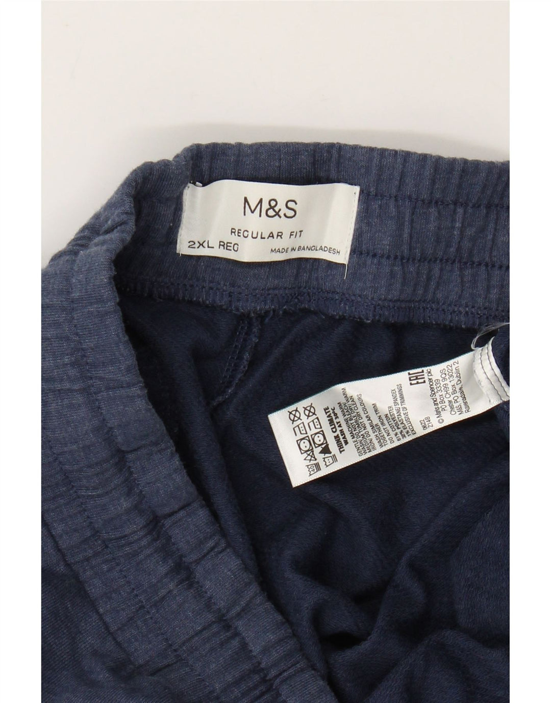 Calça de treino masculina MARKS & SPENCER 2XL algodão azul marinho