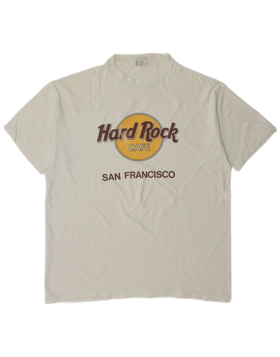Camiseta masculina HARD ROCK CAFE San Francisco Graphic Top XL algodão branco