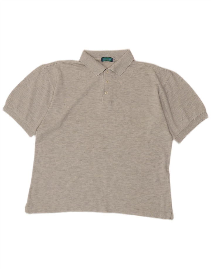 Camisa polo masculina BELFE & BELFE IT 48 algodão manchado cinza médio